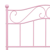 284538 Bed Frame without Mattress Pink Metal 100x200 cm