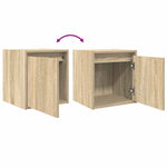 ZNTS Wall-Mounted Bedside Cabinets 2 pcs Sonoma Oak 38x34x40 cm 861234