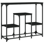 ZNTS Console Table Black 89.5x28x76 cm Engineered Wood 833383