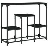 ZNTS Console Table Black 89.5x28x76 cm Engineered Wood 833383