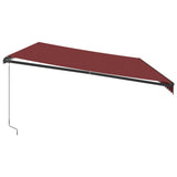Manual Retractable Awning with LEDs Burgundy 600x350 cm 3215011