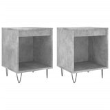 Bedside Cabinets 2 pcs Concrete Grey 40x35x50 cm Engineered Wood 830725