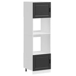 Oven Cabinets 2 pcs Porto Black Engineered Wood 3315052