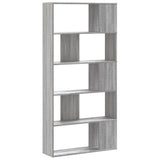 Bookcase 5-Tier Grey Sonoma 80.5x23.5x162.5 cm Engineered Wood 852776