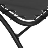 Sun Lounger With Canopy Dark Grey Textilene, Fabric, Steel 362707