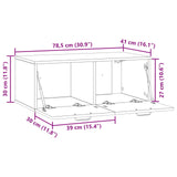 Wall-Mounted TV Cabinet Artisan Oak 78.5 x 41 x 30 cm 899374