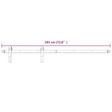Sliding Door Hardware Kit 183 cm Steel White 151707