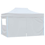 Professional Folding Party Tent with 4 Sidewalls 280x410x315 cm Steel White 48900