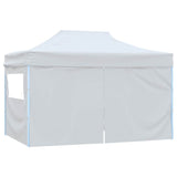 Professional Folding Party Tent with 4 Sidewalls 280x410x315 cm Steel White 48900