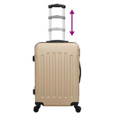 Suitcase with Lock 3 pcs Champagne 50 x 31 x 78 cm ABS Plastic 42006257