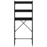 Washing Machine Shelf Black 67x25x163 cm Engineered Wood 838978