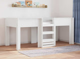 Bunk Bed for Kids White 75 x 190 cm Engineered wood 3410467