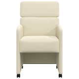 Dining Chairs with Wheels 2 pcs Cream 58 x 65 x 98 cm 42017884
