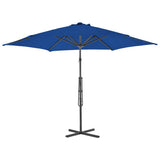 Garden Parasol with Steel Pole Blue 300x230 cm 312521