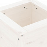 ZNTS Garden Planter White 40x40x39 cm Solid Wood Pine 825248
