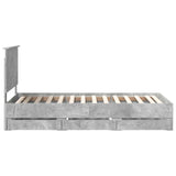 Bed Frame with Drawer Concrete Grey 90 x 190 cm Engineer Wood 3409499
