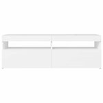 TV Cabinet with LED Lights White 120x35x40 cm 804373
