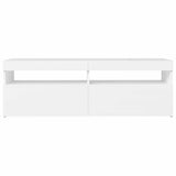 TV Cabinet with LED Lights White 120x35x40 cm 804373