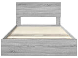 Storage Bed with Drawer Grey Sonoma 90 x 200 cm Engineered Wood 3410838
