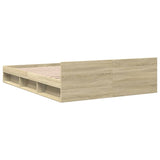 Bed Frame with Drawers without Mattress Sonoma Oak 120x200 cm 3280757