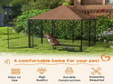 Outdoor Dog Kennel Puppy Play Pen with Canopy Garden Playpen Fence Crate Enclosure Cage Rotating T3398P349619