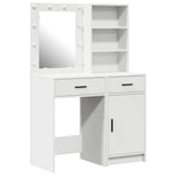 Dressing Table Set with Drawer 2 pcs White Engineered Wood 3334272