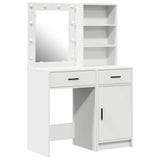 Dressing Table Set with Drawer 2 pcs White Engineered Wood 3334272