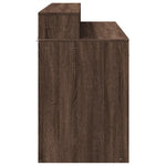 Desk with LED Lights Brown Oak 120x55x91 cm Engineered Wood 3309417