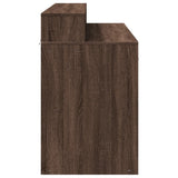 Desk with LED Lights Brown Oak 120x55x91 cm Engineered Wood 3309417