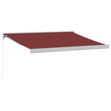 Manual Retractable Awning Burgundy 350x250 cm 3215314