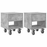 Bedside Table 2 pcs Concrete Grey 40.5 x 40 x 48 cm 891063