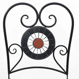 Bistro Chairs Foldable 2 pcs Terracotta and White Ceramic 4003406