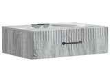Wall-Mounted Bedside Cabinet 2 pcs Grey Sonoma Engineered Wood 898968