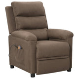 Massage Chair Taupe Fabric 342359