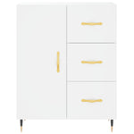 Highboard White 69.5x34x180 cm Engineered Wood 3195883