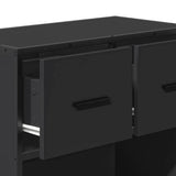 Bedside Cabinet Black 60x31x60 cm Engineered Wood and Metal 848694