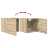 Wall Mounted TV Cabinets 2 pcs Sonoma Oak 30.5x30x30 cm 804491