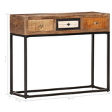 Console Table Gold 90x30x75 cm Solid Reclaimed Wood 286511