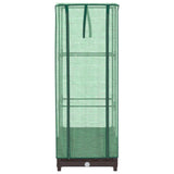 Raised Bed with Greenhouse Cover Rattan Look 40x40x123 cm 4015795