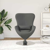 Egg Chair Dark Grey 63 x 73 x 90 cm Fabric 42002737