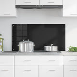 Kitchen Backsplash Black 100 x 50 cm Tempered Glass 42018042