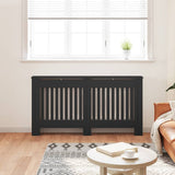 Radiator Cover 2 pcs Black 152 x 19 x 81.5cm Engineered Wood 3403232