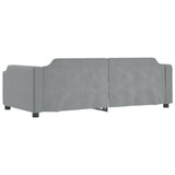 Day Bed without Mattress Light Grey 90x190 cm Single Fabric 354218