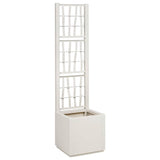 Garden Planter White 36 x 36 x 140 cm Polypropylene 42006499