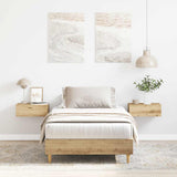 Bed Frame No Mattress Artisan Oak 75x190 cm Small Single Engineered Wood 861101