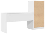 Desk with Drawer with Shelf with Storage 2 pcs White 3337329