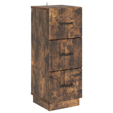 Drawer Cabinet Smoked Oak 33 x 34.5 x 87 cm Engineered Wood 895310