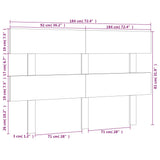 Bed Headboard White 184x3x81 cm Solid Wood Pine 819086