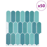 Feather Tile 50 pcs Blue 30 x 30 cm Polyurethane and PET 42046209