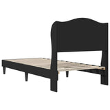 Bed Frame with Headboard Black 90 x 190 cm Faux Leather 42027868